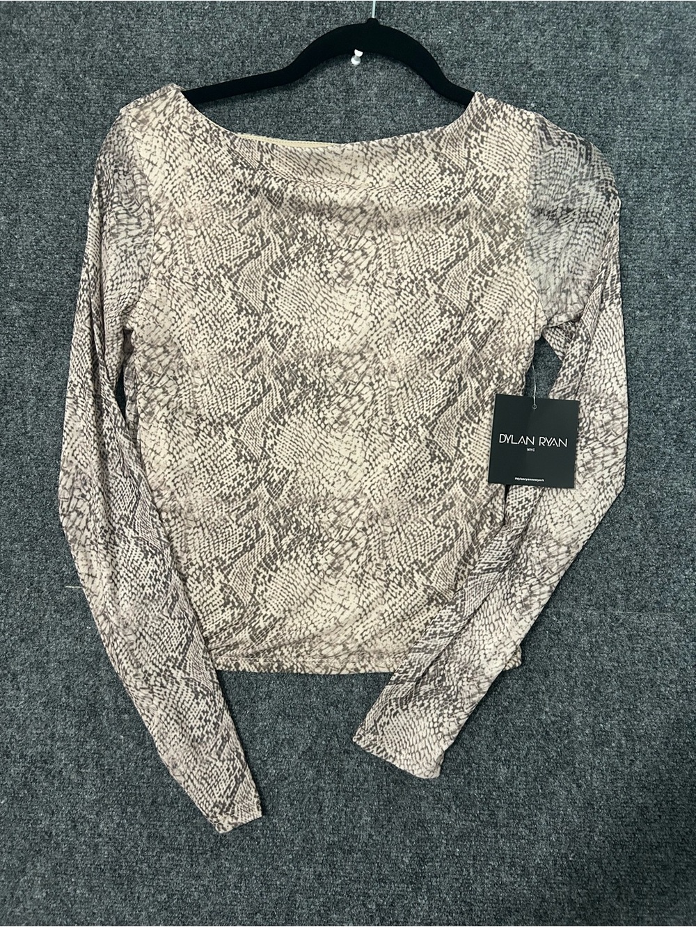 NWT Dylan Ryan Snakeskin pattern blouse Size M